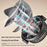 FS-001 USB Rechargeable Clip-On Oscillating Fan 3-Speed Adjustable with LED Light - Grey - 7