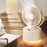 FS-03 Oscillating Mist Fan 300ml Tank 1800mAh Rechargeable 3-Speed USB Desktop Fan with 7-Color LED Light - White - 5