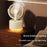 FS-03 Oscillating Mist Fan 300ml Tank 1800mAh Rechargeable 3-Speed USB Desktop Fan with 7-Color LED Light - White - 7