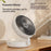 Foldable Wall-Mounted Fan 1200mAh USB-C Rechargeable 5-Speed Circulating Air Fan with Night Light - Grey - 4