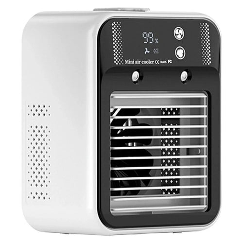 L8 Mini Air Cooler 500ml Tank 3000mAh Rechargeable 25W 2-Speed Desktop Mist Fan - 1