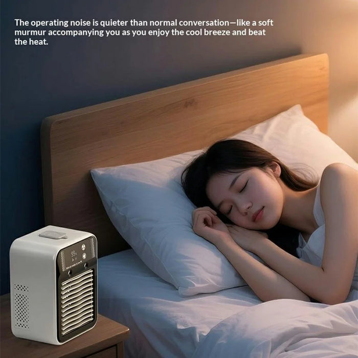 L8 Mini Air Cooler 500ml Tank 3000mAh Rechargeable 25W 2-Speed Desktop Mist Fan - 6