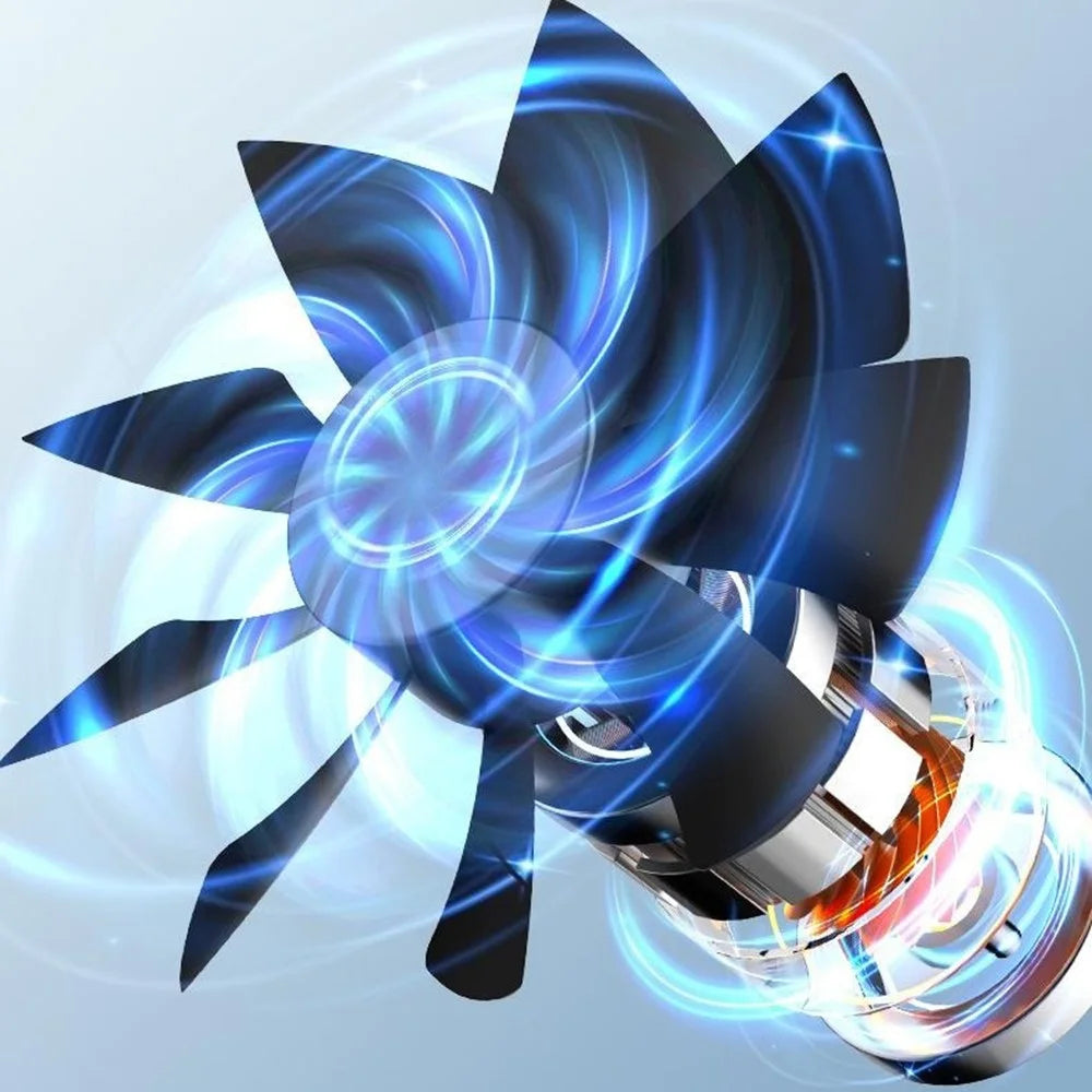 L7 Mini Air Cooler 500ml Water Tank 1800mAh USB Rechargeable Humidifying Fan for Desktop - White - 7
