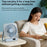 L1 Ultra Slim Foldable Desktop Fan USB Rechargeable 5-Speed Summer Cooling Fan - Blue - 2