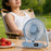 L1 Ultra Slim Foldable Desktop Fan USB Rechargeable 5-Speed Summer Cooling Fan - Blue - 3