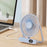 L1 Ultra Slim Foldable Desktop Fan USB Rechargeable 5-Speed Summer Cooling Fan - Blue - 4