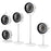 F900 5-Speed USB Desk Fan 4000mAh Rechargeable 360 Degree Rotation Telescopic Floor Fan with Night Light - White+Black - 2