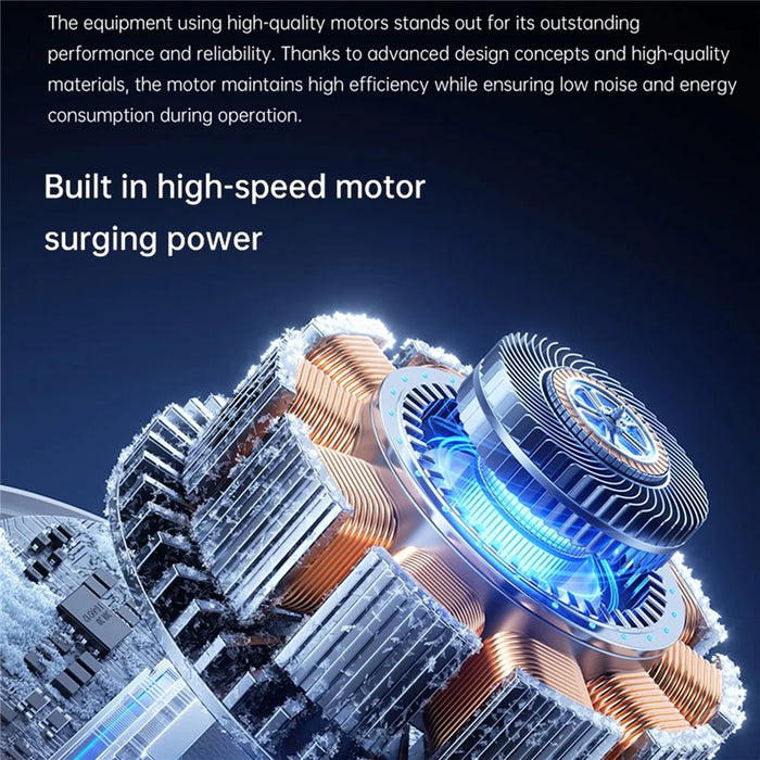 F900 5-Speed USB Desk Fan 4000mAh Rechargeable 360 Degree Rotation Telescopic Floor Fan with Night Light - White+Black - 6