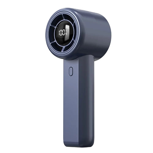 G1 Handheld Fan 14000RPM 3-Speed LED Digital Display 2000mAh Portable Mini USB-C Desk Fan - Blue - 1