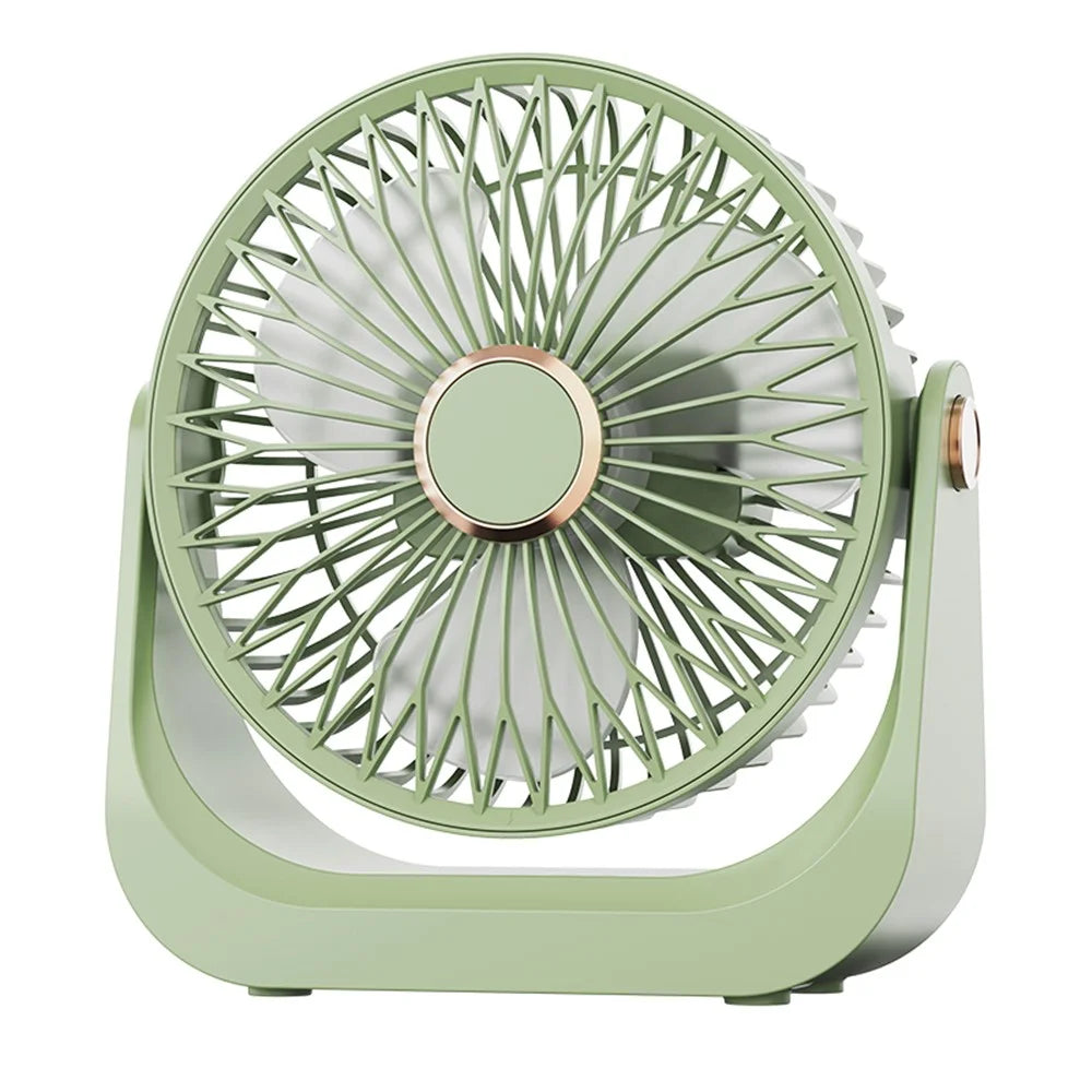S3 Portable 2 in 1 Desk Wall Mount Fan 1200mAh Rechargeable 3-Speed Type-C Air Circulation Fan - Green - 1