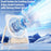 F10 Foldable Portable Desk Fan with LED Light 5-Speed 1200mAh Rechargeable Ultra Slim Cooling Fan - Beige - 3