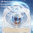 F10 Foldable Portable Desk Fan with LED Light 5-Speed 1200mAh Rechargeable Ultra Slim Cooling Fan - Beige - 4