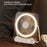 F10 Foldable Portable Desk Fan with LED Light 5-Speed 1200mAh Rechargeable Ultra Slim Cooling Fan - Beige - 7