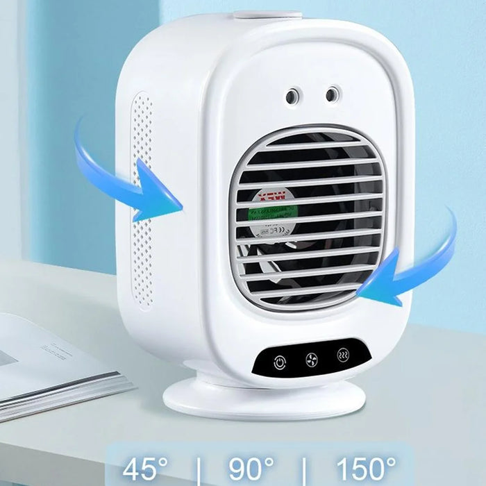 L16 Portable Air Conditioner Fan USB-C Rechargeable 3-Speed Desktop Cooling Mist Humidifier - White - 7