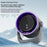 Z3 100-Speed Air Circulation Fan USB Rechargeable 360 Degree Oscillation Wall Mount Desktop Fan - Gray Purple - 4