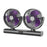 FS-39 Dual Head Oscillating Fan with Light USB Rechargeable 360 Degree Air Circulator for Desk Wall Mount - Gray - 1
