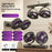 FS-39 Dual Head Oscillating Fan with Light USB Rechargeable 360 Degree Air Circulator for Desk Wall Mount - Gray - 2