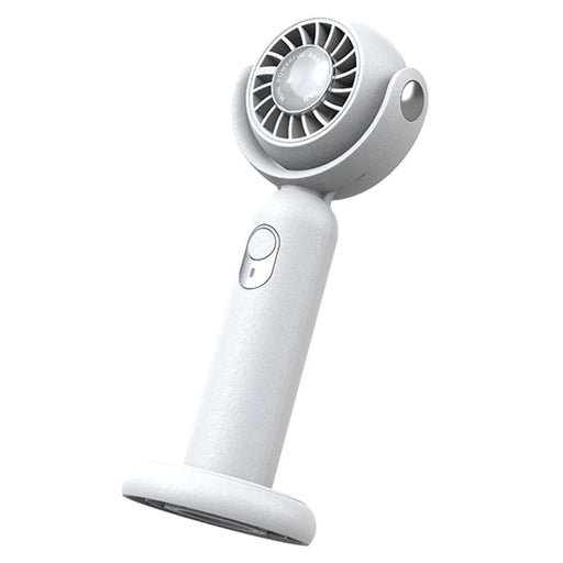 F10 Mini Portable Handheld Desktop Neck Hanging Rotatable Fan Cooler Rechargeable Summer Cooling Fan - White - 1