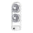 Dual Head Circulating Fan 5 Speeds 10H Timer Low Noise for Desktop Camping Bedroom - White - 1