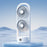 Dual Head Circulating Fan 5 Speeds 10H Timer Low Noise for Desktop Camping Bedroom - White - 2