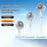 F1 Air Circulator Fan Adjustable Height Quiet Desktop Floor Stand Fan with Remote Control - Plug-In Style - 2