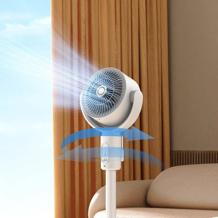 F1 Air Circulator Fan Adjustable Height Quiet Desktop Floor Stand Fan with Remote Control - Plug-In Style - 7
