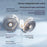 Y-6 Dual Head Clip-on Circulating Fan USB-C 4-Speed Desk Fan with Timer LED Light - White - 4