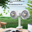 Y-6 Dual Head Clip-on Circulating Fan USB-C 4-Speed Desk Fan with Timer LED Light - White - 5