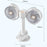 Y-6 Dual Head Clip-on Circulating Fan USB-C 4-Speed Desk Fan with Timer LED Light - White - 7