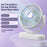 USB Desktop Fan Rechargeable Low Noise 360 Degree Rotation 3-Speed for Home Office Dorm - White - 2