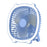 USB Rechargeable Cooling Fan with Light 3-Speed Low Noise Portable Desk Fan - Blue - 1