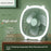 USB Rechargeable Cooling Fan with Light 3-Speed Low Noise Portable Desk Fan - Blue - 3