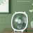 USB Rechargeable Cooling Fan with Light 3-Speed Low Noise Portable Desk Fan - Blue - 5