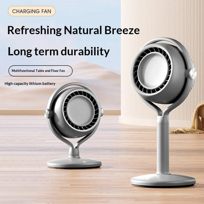 Y-3 Floor Standing Bladeless Fan 1800mAh USB-C Rechargeable 3-Speed Air Circulation Fan - Beige - 2
