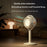 Y-3 Floor Standing Bladeless Fan 1800mAh USB-C Rechargeable 3-Speed Air Circulation Fan - Beige - 3