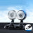 9626 360 Degree Rotation Double Head Car Cooling Fan Rechargeable Two Speeds Desk Fan - Black - 4