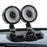 9626 360 Degree Rotation Double Head Car Cooling Fan Rechargeable Two Speeds Desk Fan - Black - 5