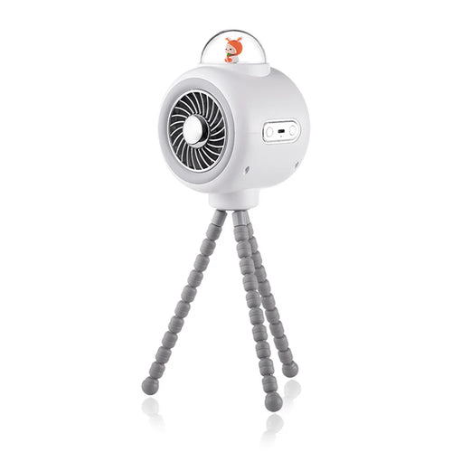 Cute Rabbit Silent Stroller Fan Flexible Tripod Clip-on Cooling Fan Handheld Air Cooler for Indoor Outdoor (No Rotating) - White - 1