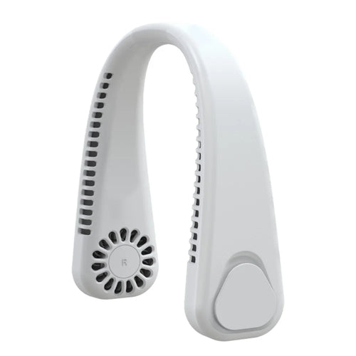F2 USB Summer Air Cooling Neck Fan Leafless Hanging Neck Fan Bladeless Neckband Fan - White - 1
