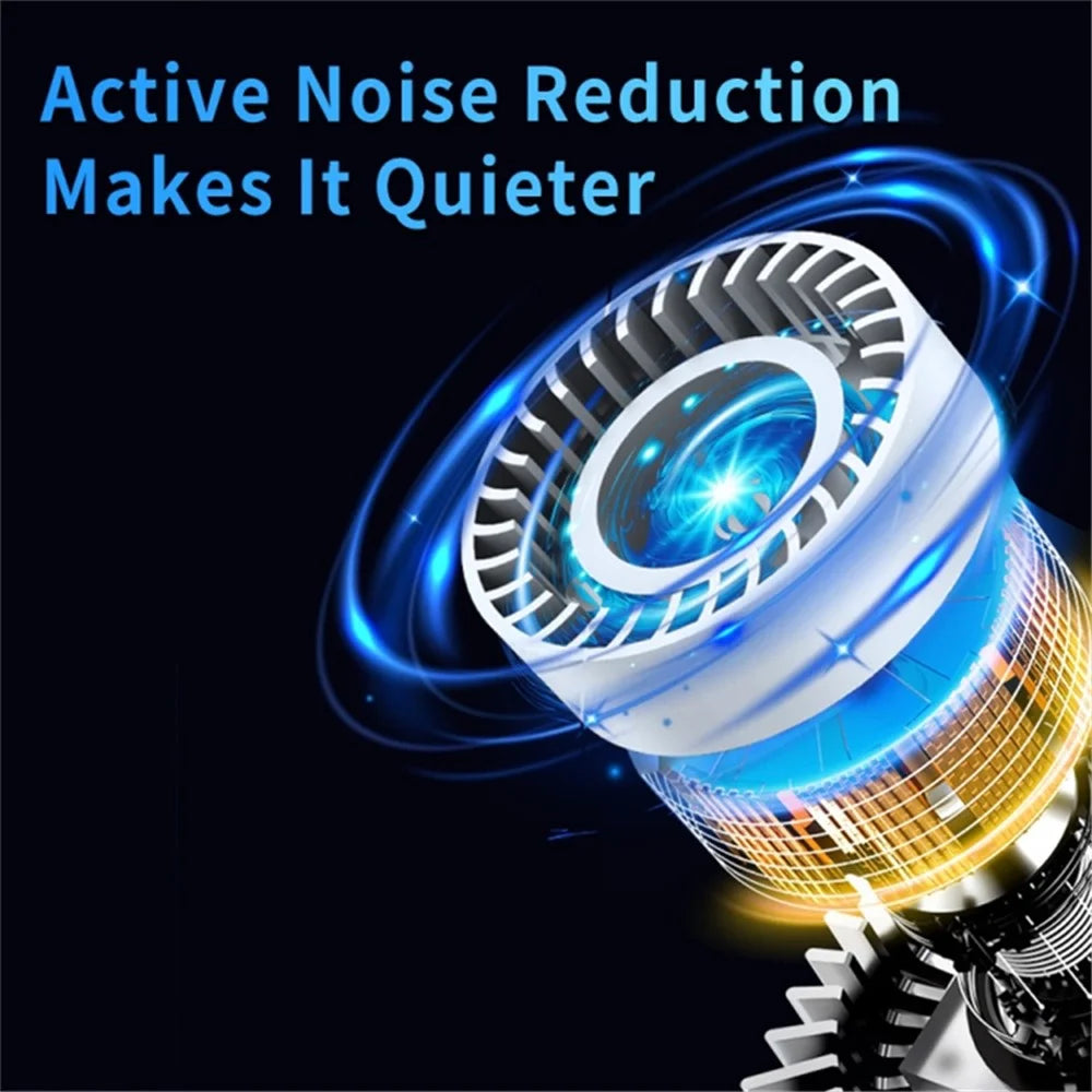 J18 Summer Neck-mounted Cooling Fan Portable Bladeless Air Fan with Digital Display - White - 7