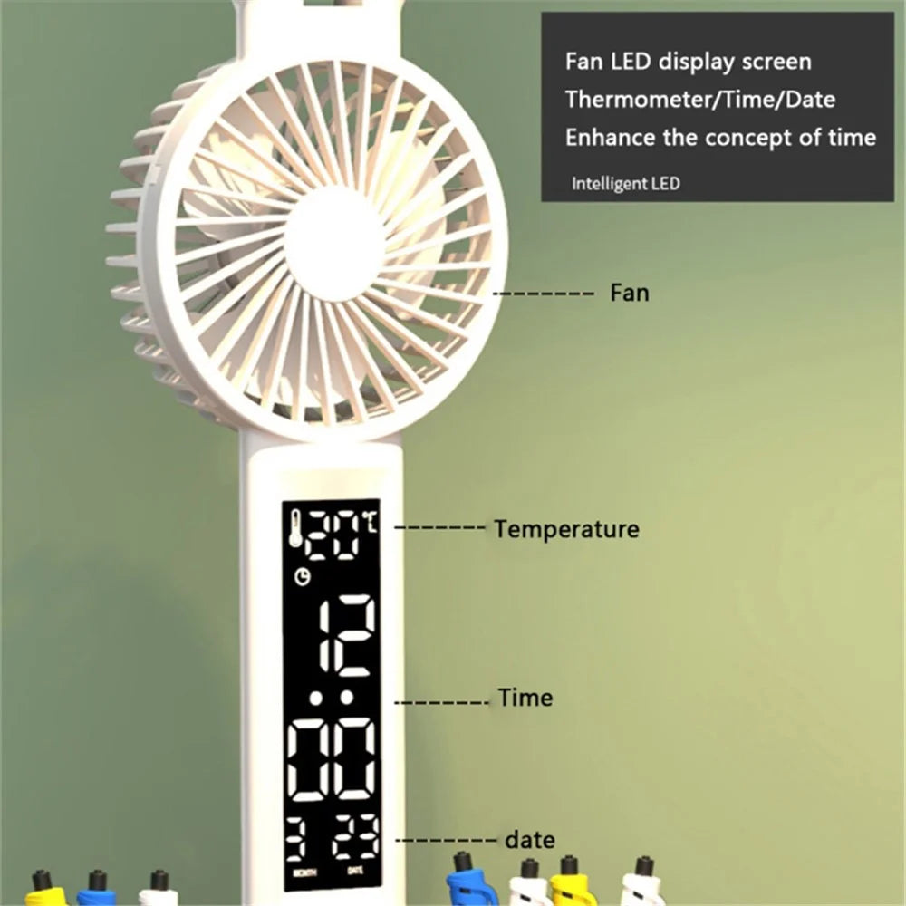 Multifunction LED Desk Lamp Fan Clock Touch Controlled Reading Light Pen Holder (USB Plug) - 3
