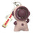 Astronaut Shape Small Fan 3 Gears Low Noise Portable Handheld Fan with Keychain - Pink - 1