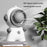 Astronaut Shape Small Fan 3 Gears Low Noise Portable Handheld Fan with Keychain - Pink - 3