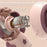 Astronaut Shape Small Fan 3 Gears Low Noise Portable Handheld Fan with Keychain - Pink - 6