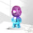 Electroplating Astronaut ABS Mini Handheld Desktop Fan Summer Fan Cooler with Gradient Light - Rose - 2