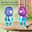 Electroplating Astronaut ABS Mini Handheld Desktop Fan Summer Fan Cooler with Gradient Light - Rose - 3
