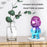 Electroplating Astronaut ABS Mini Handheld Desktop Fan Summer Fan Cooler with Gradient Light - Rose - 4