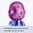 Electroplating Astronaut ABS Mini Handheld Desktop Fan Summer Fan Cooler with Gradient Light - Rose - 6