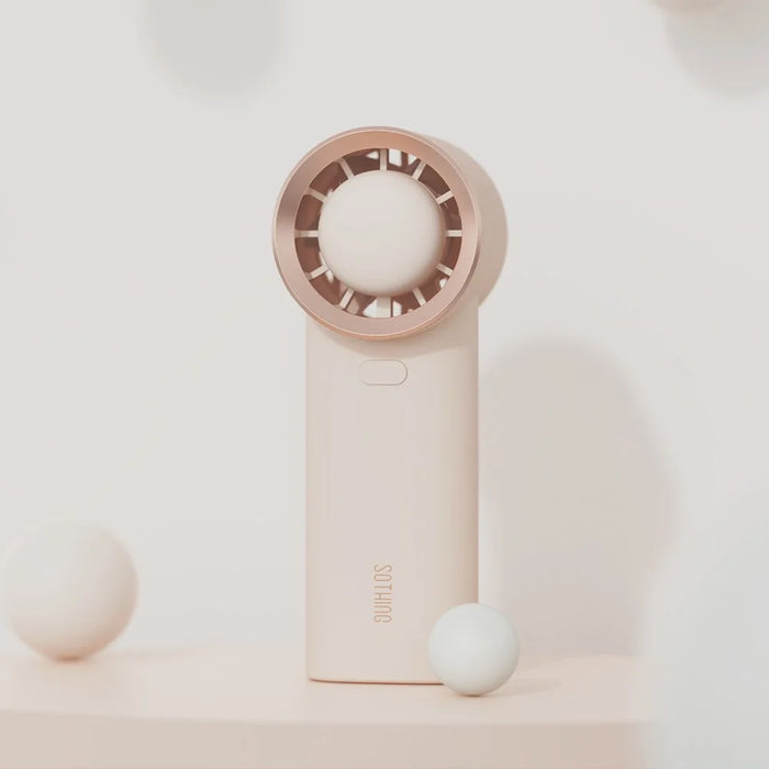 SOTHING 1200mAh Handheld Fan USB Rechargeable 3 Wind Speeds Desktop Summer Cooling Fan - White - 2