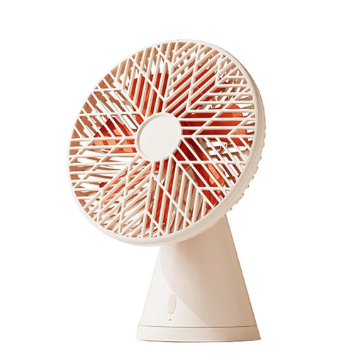 SOTHING Forest Pro Desktop Fan 3 Wind Speeds Shaking Head USB Rechargeable Cooling Fan - Apricot - 1